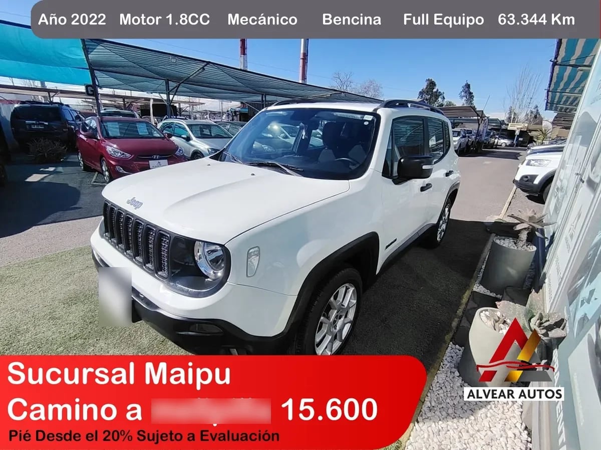 Jeep RENEGADE 1.8 Sport Lx Mt año 2022