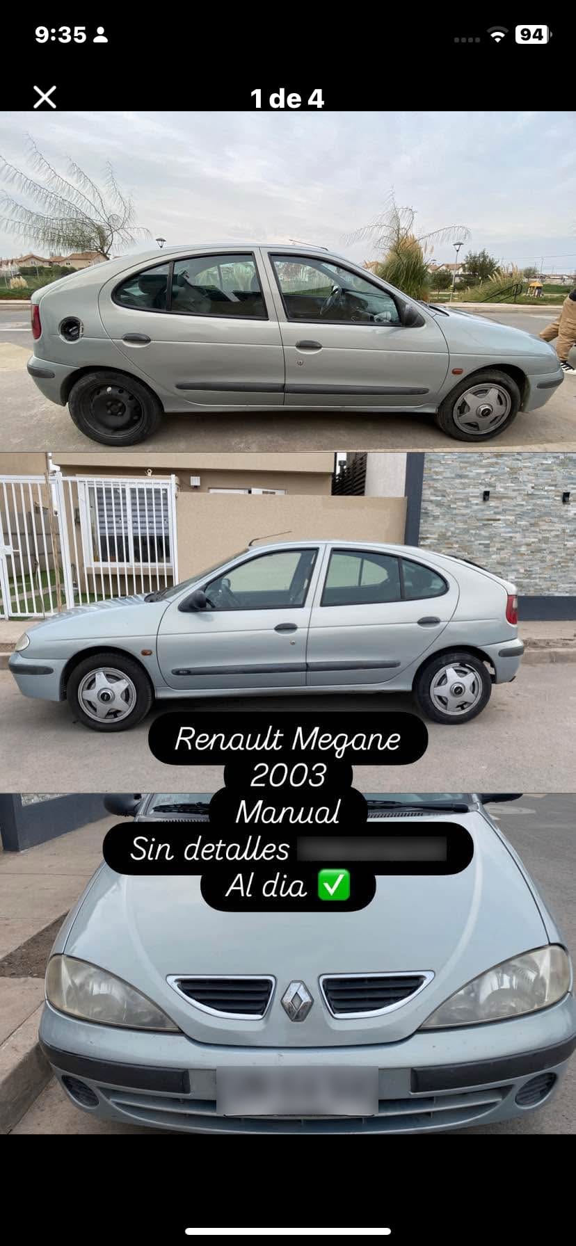 RENAULT MEGANE No Sé La Versión año 2003
