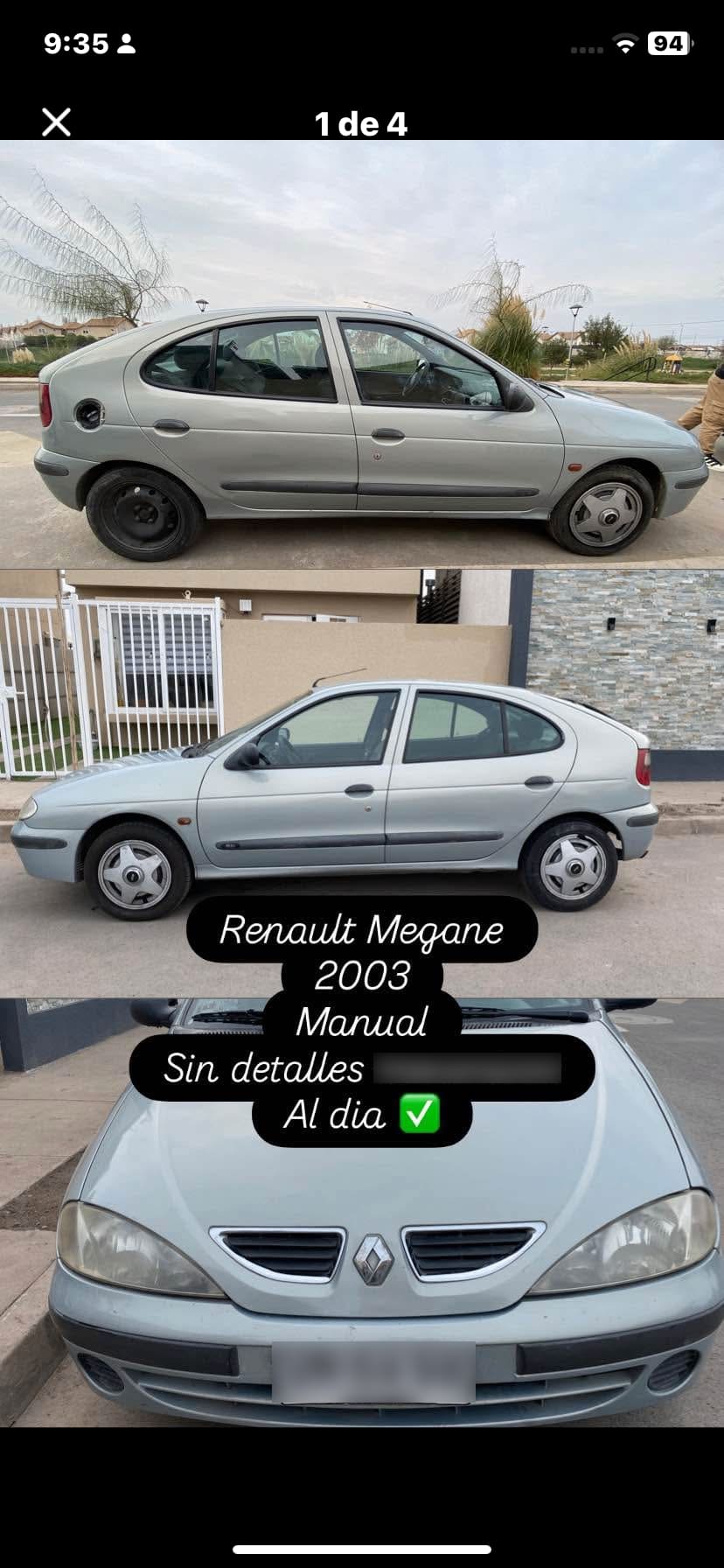 RENAULT MEGANE No Sé La Versión año 2003
