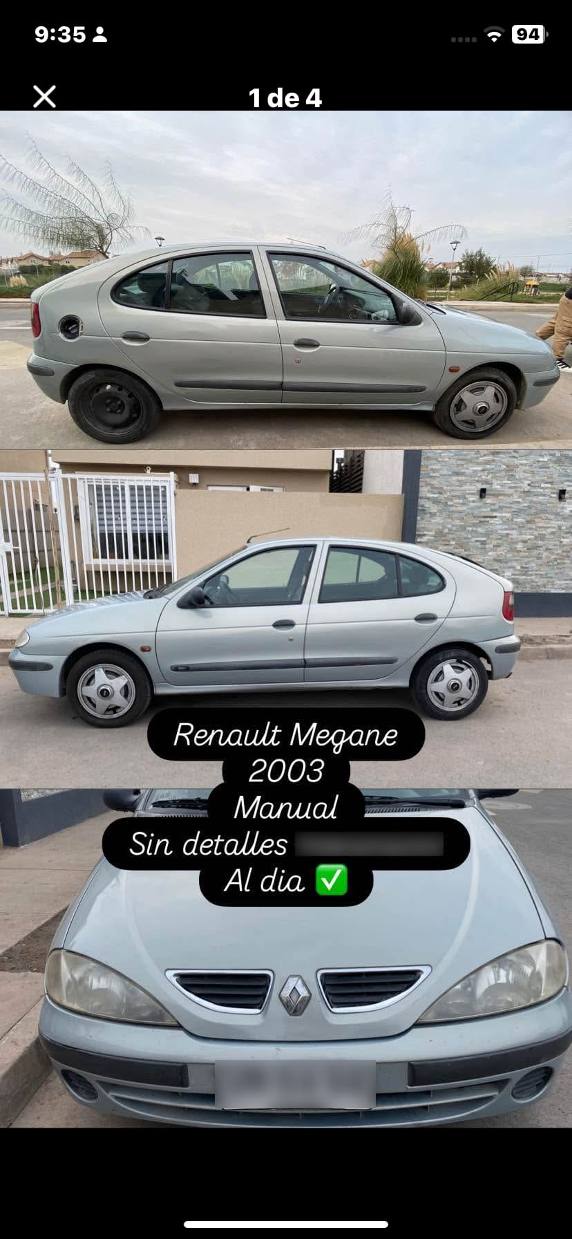 RENAULT MEGANE No Sé La Versión año 2003