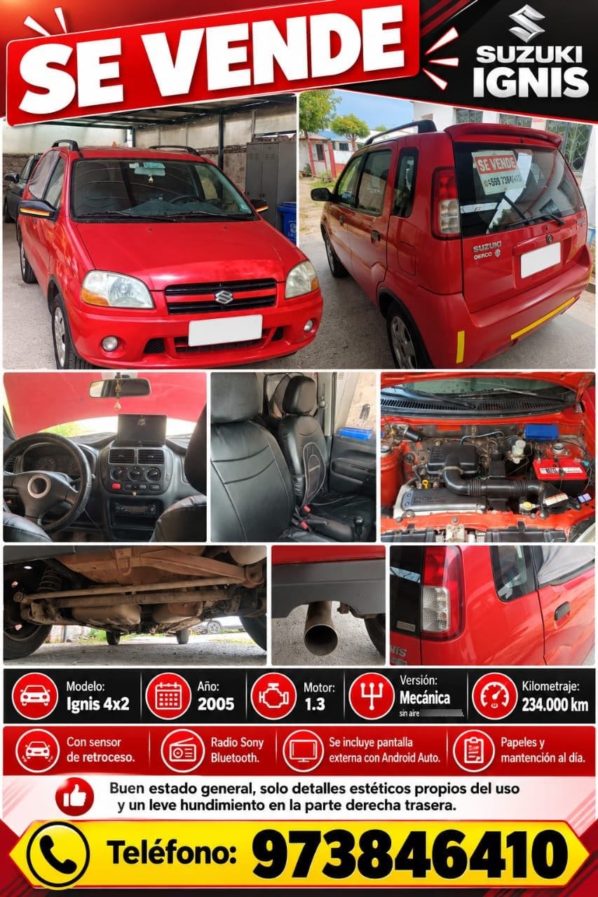 Suzuki Ignis 1.3 2wd Mt año 2005