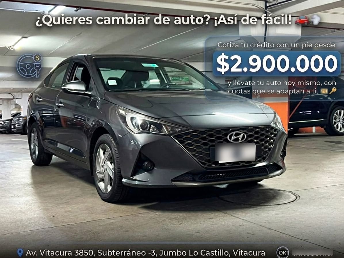 Hyundai Accent 1.6 Hci Value 4x2 At 4p. año 2023 Hyundai Accent 1.6 Hci Value 4x2 At 4p. año 2023