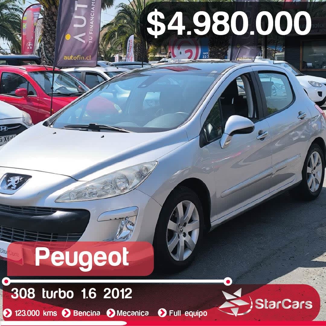 Peugeot 308 Turbo Panoramico No Se La Version año 2012 Peugeot 308 Turbo Panoramico No Se La Version año 2012