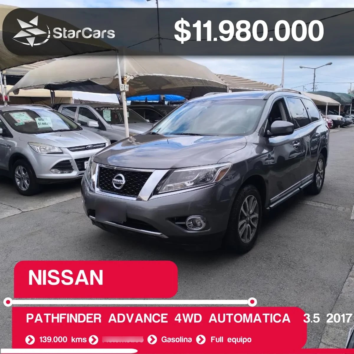 Nissan Pathfinder Advance 4wd Automatica No Se La Version año 2017