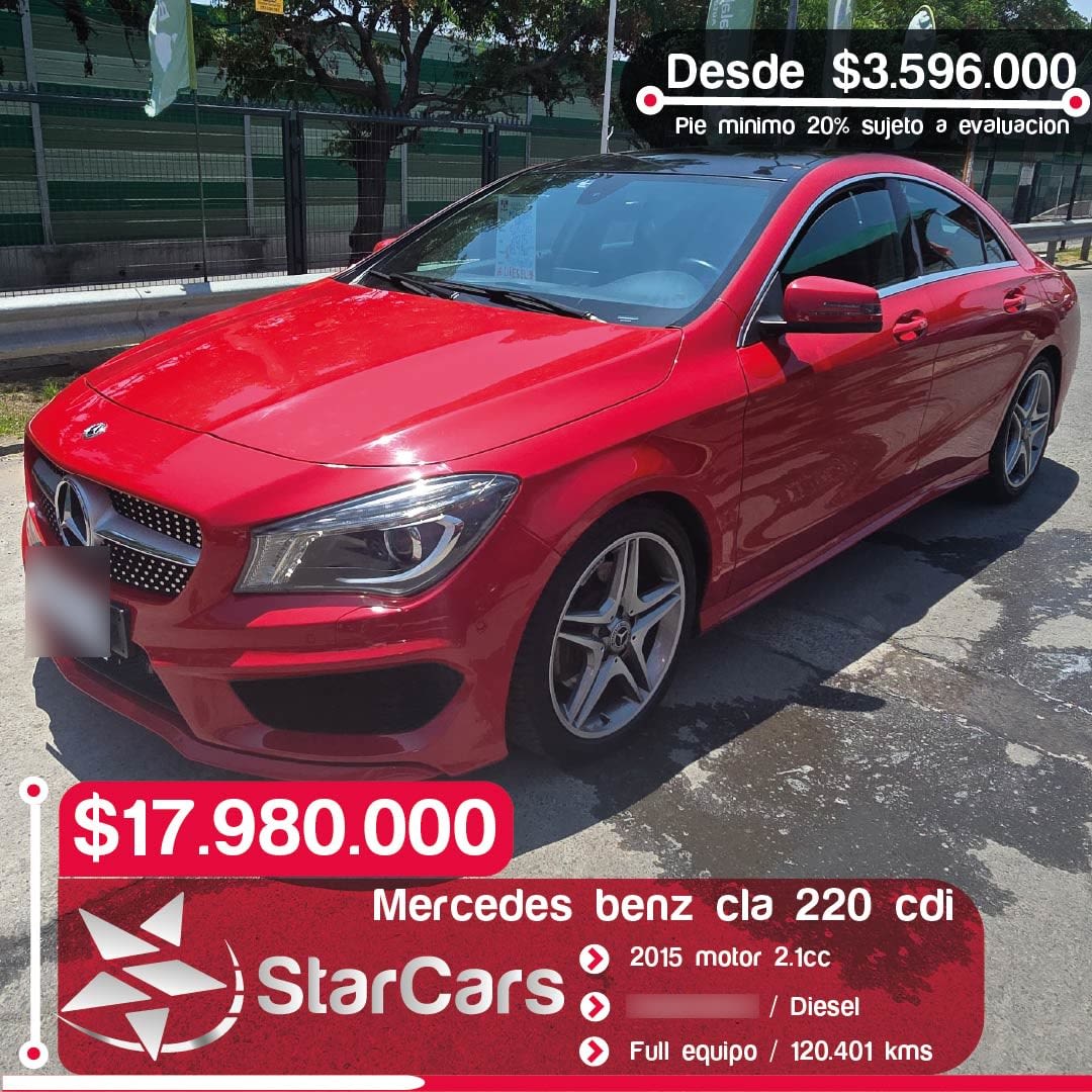 Mercedes Cla 220 Cdi Diesel Automatica No Se La Version año 2015 Mercedes Cla 220 Cdi Diesel Automatica No Se La Version año 2015