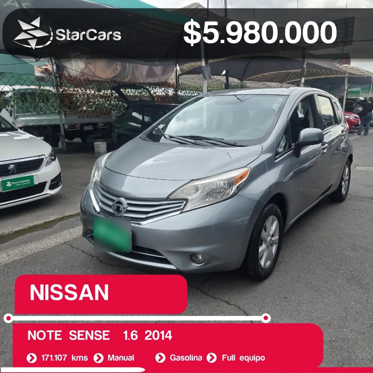 Nissan Note Sense No Se La Version año 2014 Nissan Note Sense No Se La Version año 2014