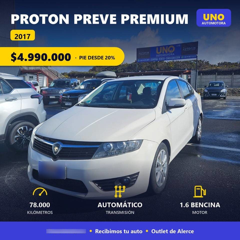 Proton Preve Premium 1.6 año 2017 Proton Preve Premium 1.6 año 2017