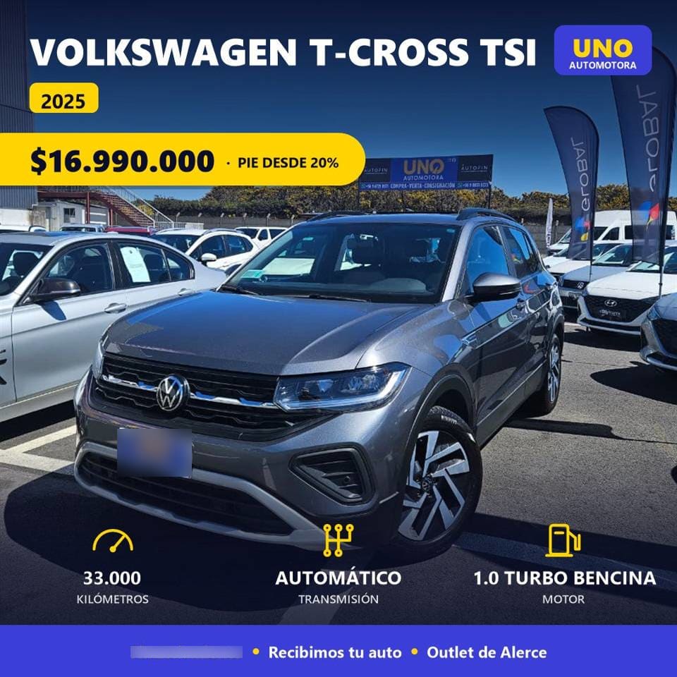 Volkswagen T-Cross 1.0 Tsi Highline año 2025 Volkswagen T-Cross 1.0 Tsi Highline año 2025