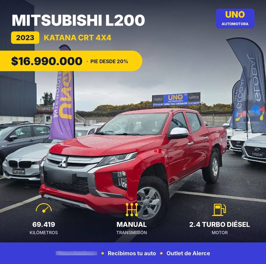 Mitsubishi L200 Katana Crt 2.4 Turbo Diésel 4x4 año 2023