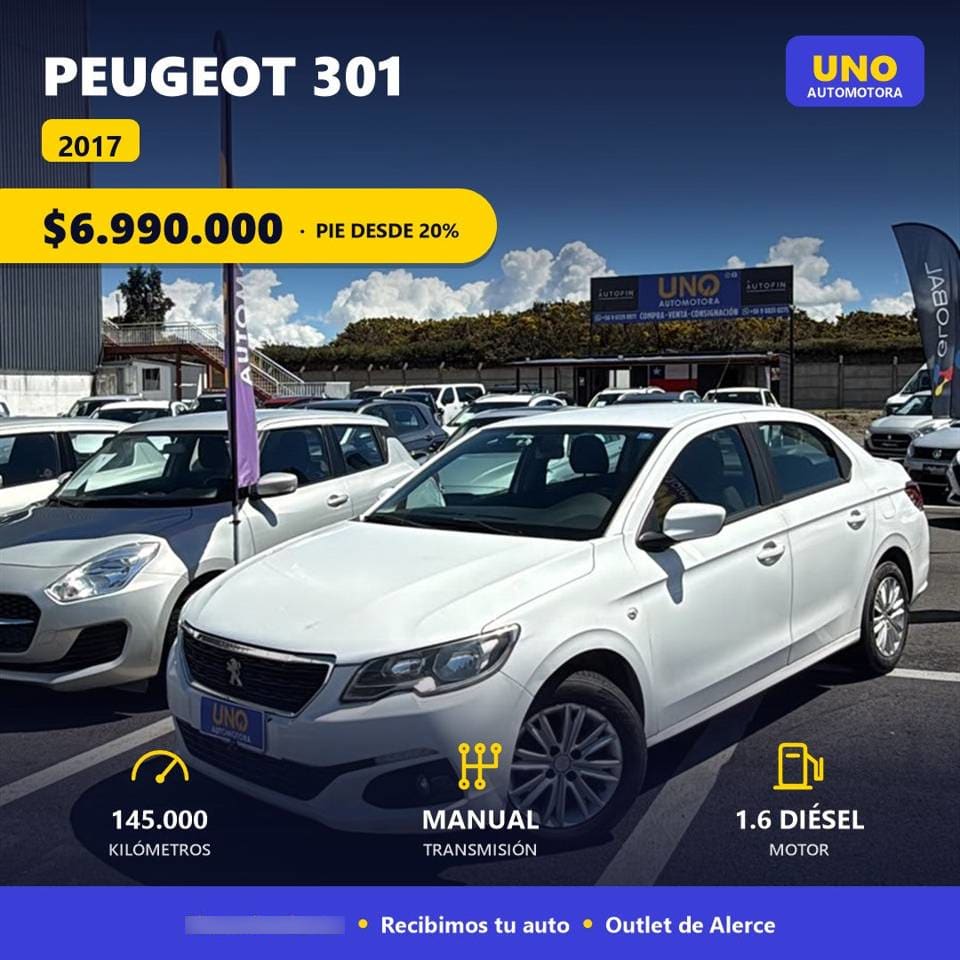 Peugeot 301 1.6 Hdi Diésel año 2017