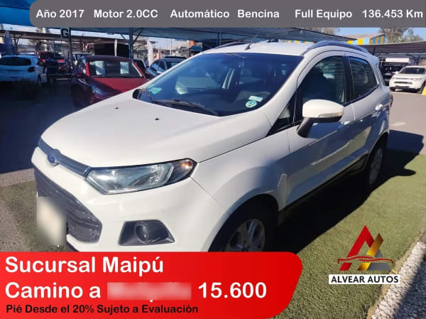 FORD ECOSPORT 2.0 Titanium At año 2017 FORD ECOSPORT 2.0 Titanium At año 2017